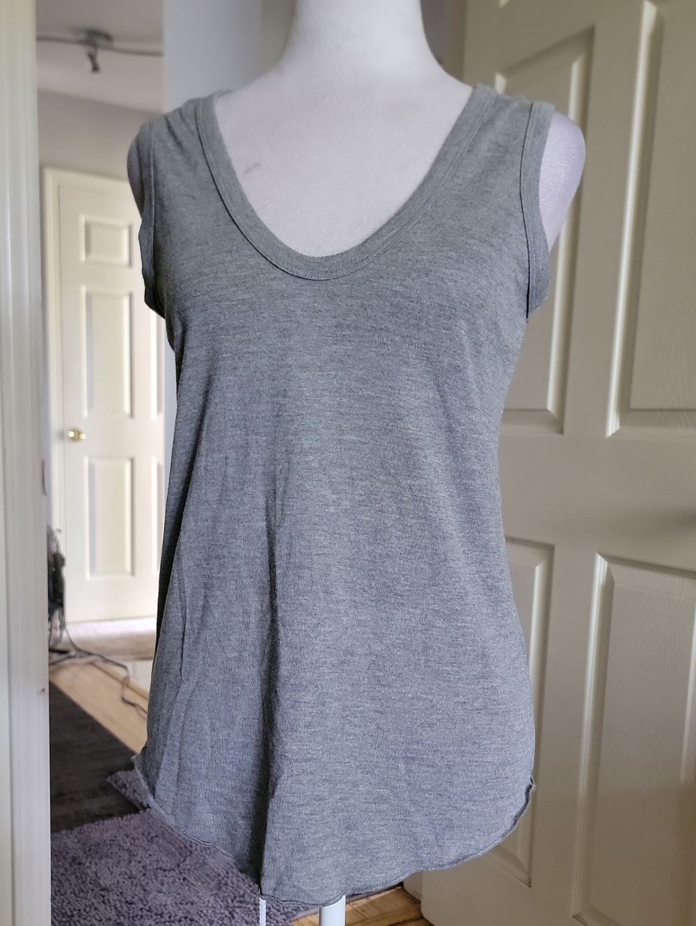 Topshop Light Gray Scoop Neck Tank